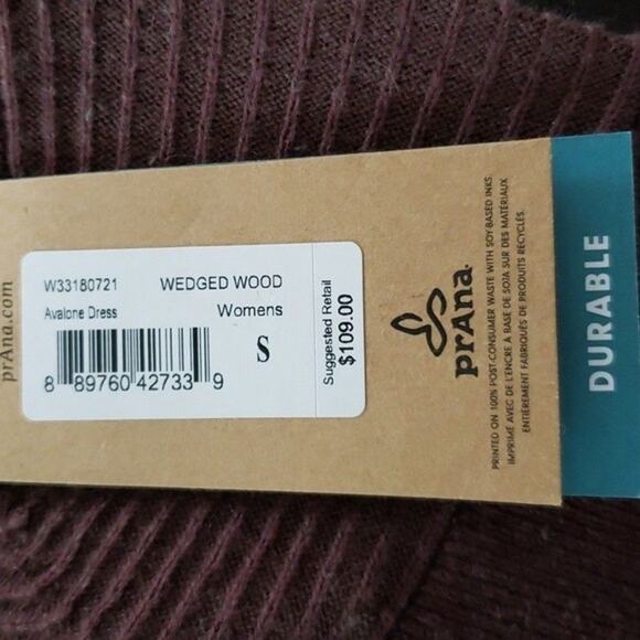 NEW prAna Women's AVALORE Organic Minimalist Cabincozy Boho Sweater Dress Small - Picture 11 of 14